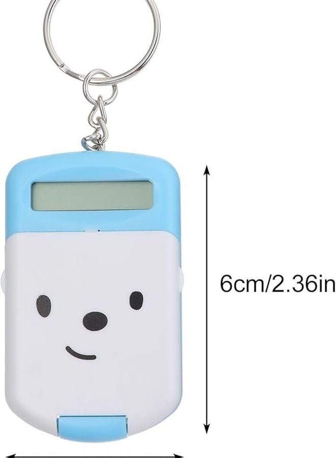 Mini Pocket Size Electronic Calculator Portable Blue for Students School Office - Image 2